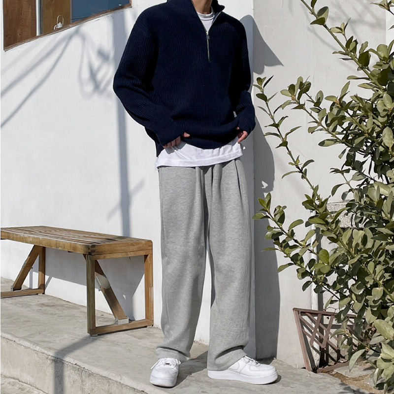 Monaco Zip Knit – Half Turtleneck Sweater
