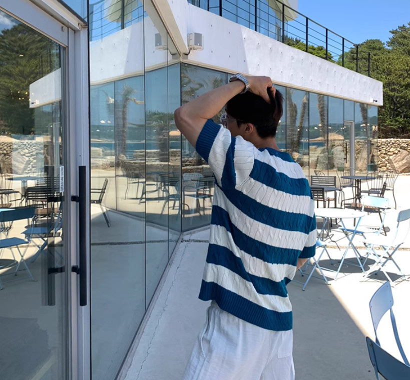 Nice Coast Tee – Summer Stripe Knit