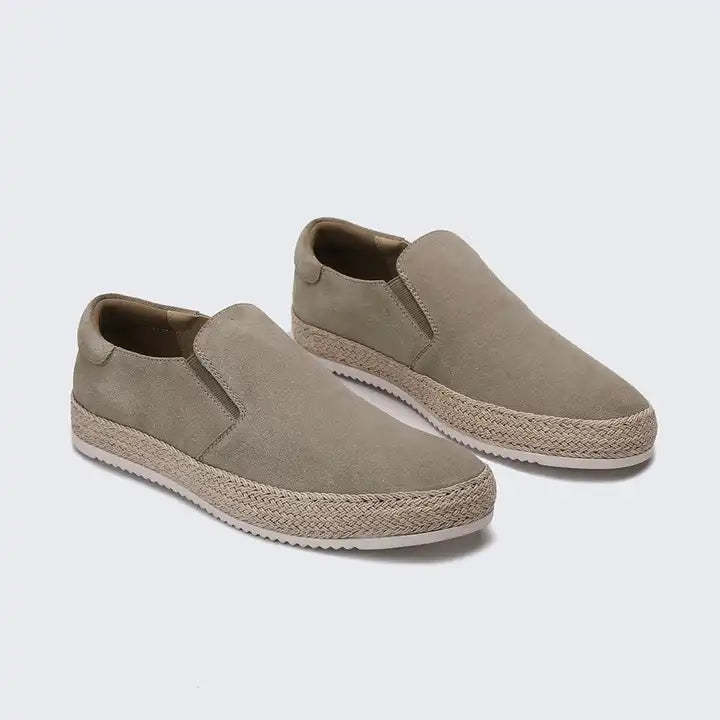 New Men's Round Toe Pumps Straw Men's Shoes