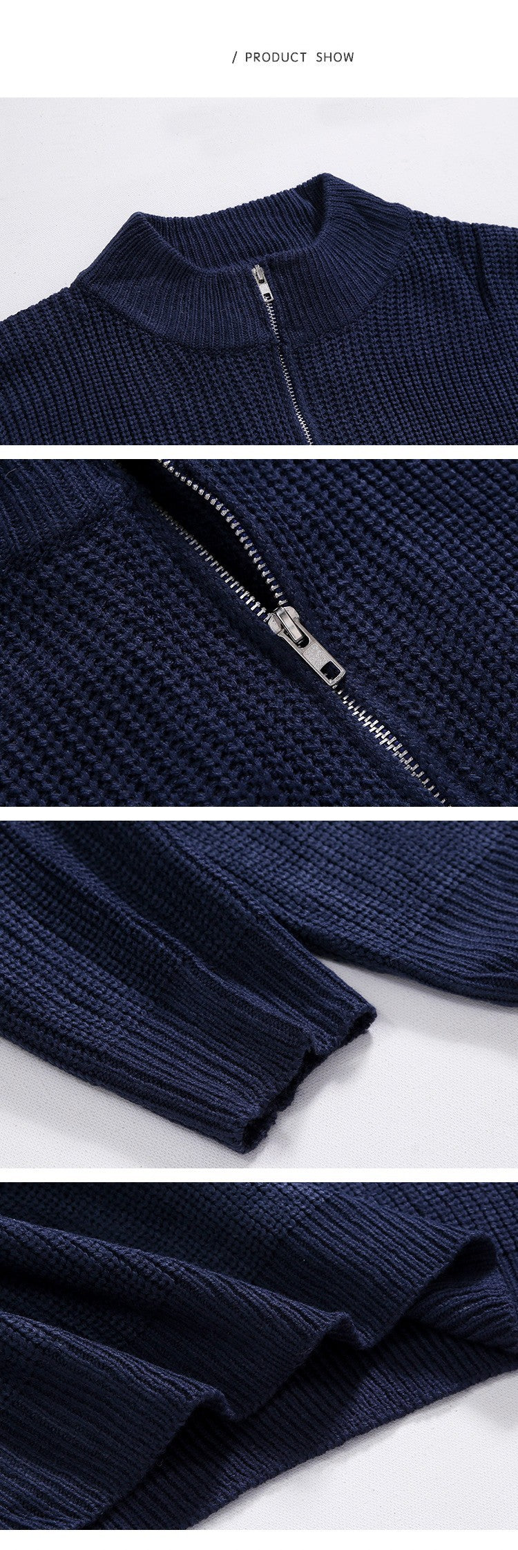 Monaco Zip Knit – Half Turtleneck Sweater