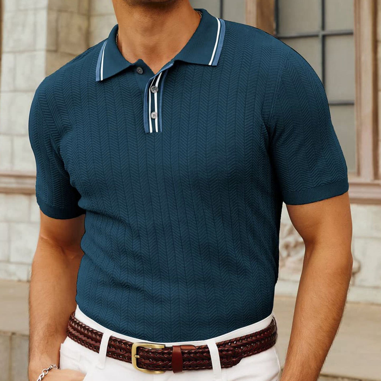 Formentera Polo – Textured Summer Knit