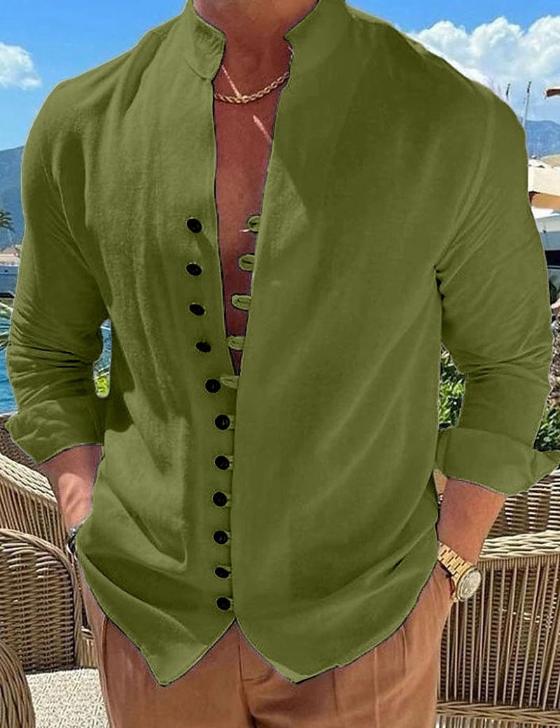 Mykonos Shirt – Retro Button Line