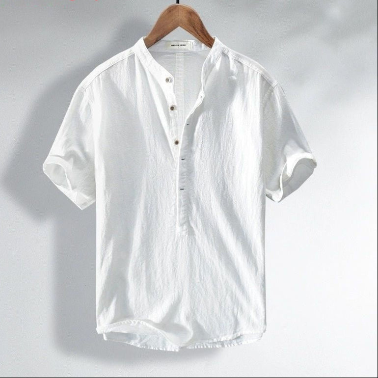 Yachat Linen Shirt – Striped Summer Collar