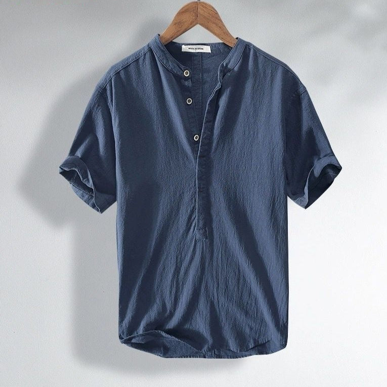Yachat Linen Shirt – Striped Summer Collar