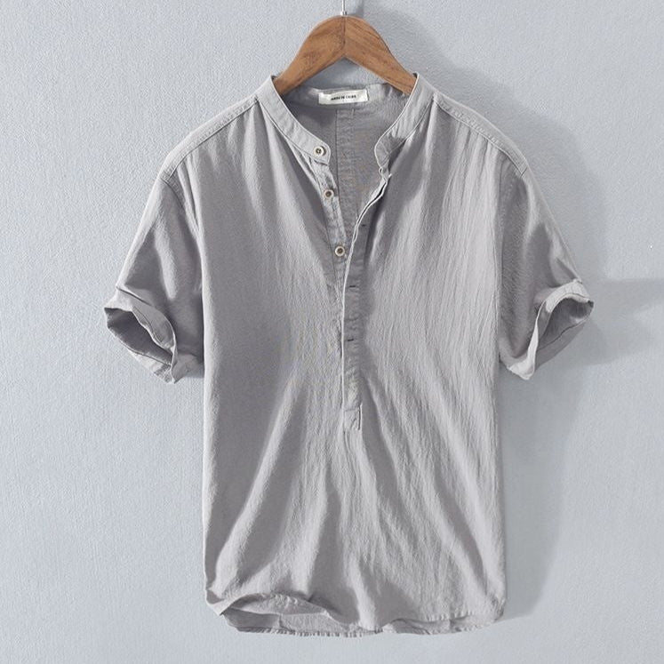 Yachat Linen Shirt – Striped Summer Collar