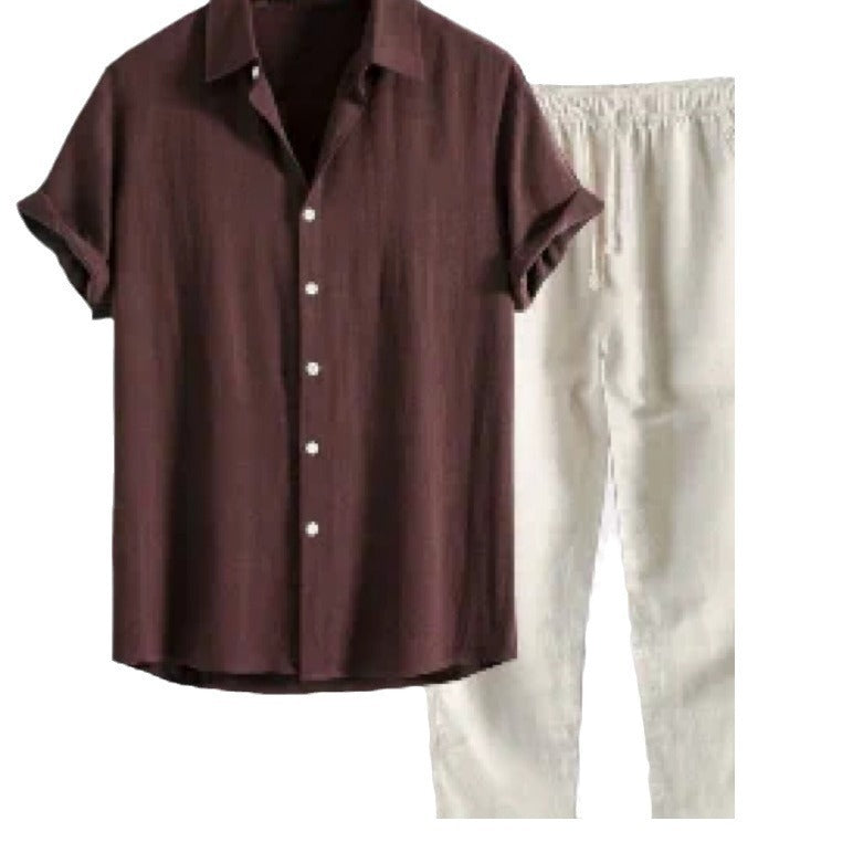 Capri Set – Linen Short Sleeve Pants