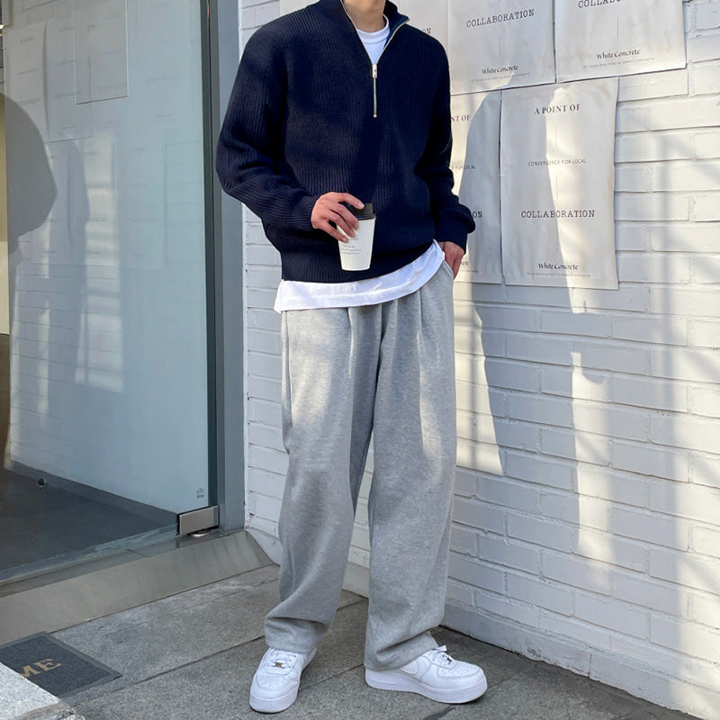 Monaco Zip Knit – Half Turtleneck Sweater