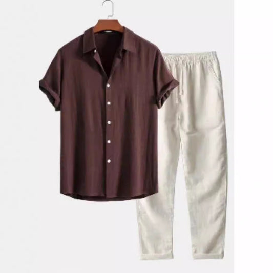 Capri Set – Linen Short Sleeve Pants