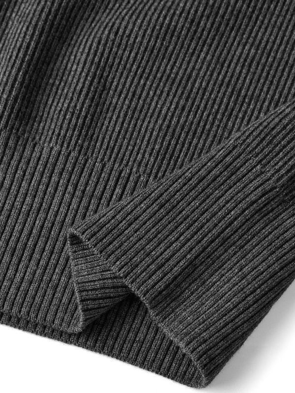 Geneva Zip Cardigan – Ribbed Knit Lapel
