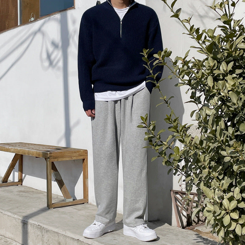 Monaco Zip Knit – Half Turtleneck Sweater