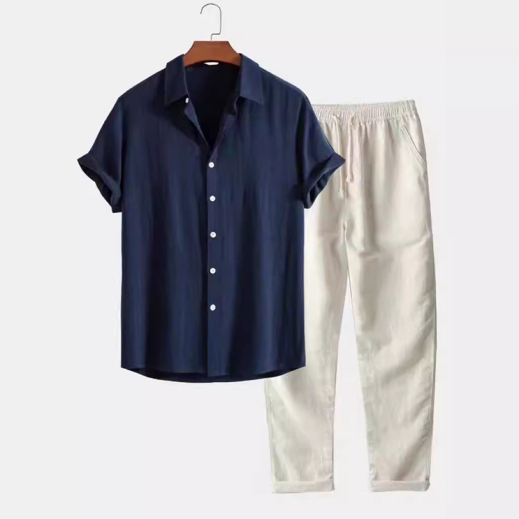 Capri Set – Linen Short Sleeve Pants