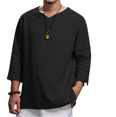 Capri Top – Linen V-Neck Pullover